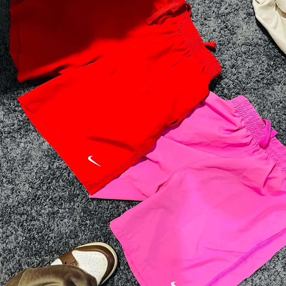Nike Kids Vibrant Red and Pink Shorts